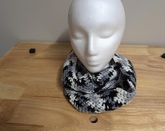 Black and Gray Infinity Scarf