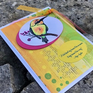 Carta di incoraggiamento "Uccello canterino {Motmot tropicale}"