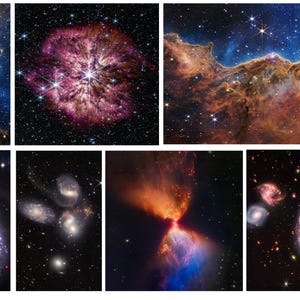 DIGITAL James Webb Space Images Print Set, 28 High Quality NASA JWST Images, Telescope Gift Space Nerd Astronomy Galaxy Star Photography