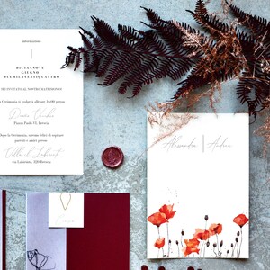Wedding invitation PAPAVERI
