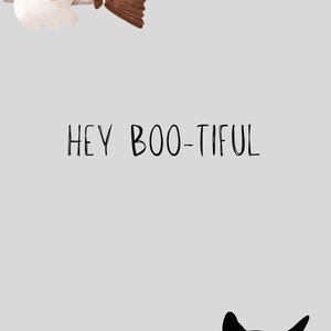 Hey Boo-tiful Halloween Decor Sign