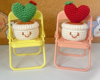 Crochet Cactus Heart Potted Plant Pattern，Crochet Heart Potted Plant，Crochet Heart Pattern，Amigurumi Pattern，Heart Cactus Crochet Pattern