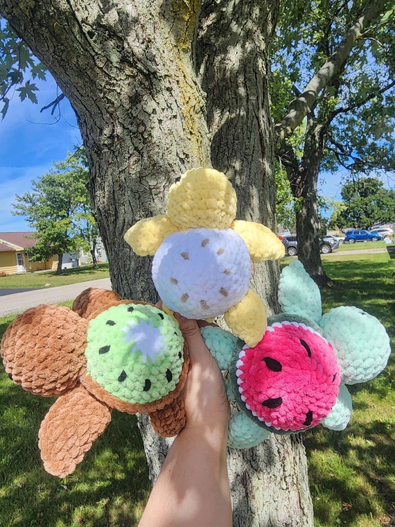 Crochet Fruit Turtle Amigurumi Stuffed Animal Banana Watermelon Kiwi