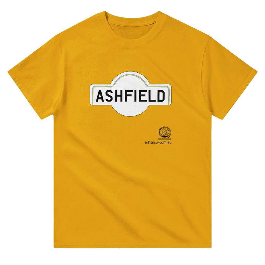 Ashfield - Lighter Colours - Retro Railway Station Sign Unisex Crewneck ...