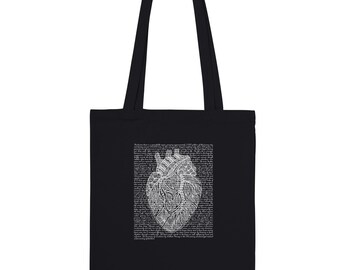 Bolsa de mano con forma de corazón anatómico: un original regalo de graduación de ciencias. Estilo único para entusiastas de la medicina.