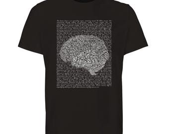 Camiseta de cerebro anatómico - Diseño único de garabatos - Regalo de graduación perfecto para los amantes de la ciencia