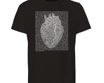 Camiseta de corazón anatómico - Diseño único de garabatos - Regalo de graduación perfecto para los amantes de la ciencia