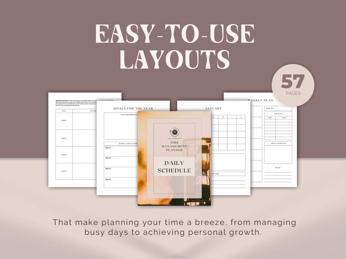 Ultimate Time Management Guide, Productivity Planner | 57-page Goal ...