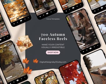 700 Autumn Faceless Reels | Fall Aesthetic Videos for Social Media Content