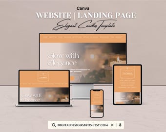Kerze Business Canva Website Vorlage | Elegantes Landing Page Design für Kerzenmacher & Handwerker