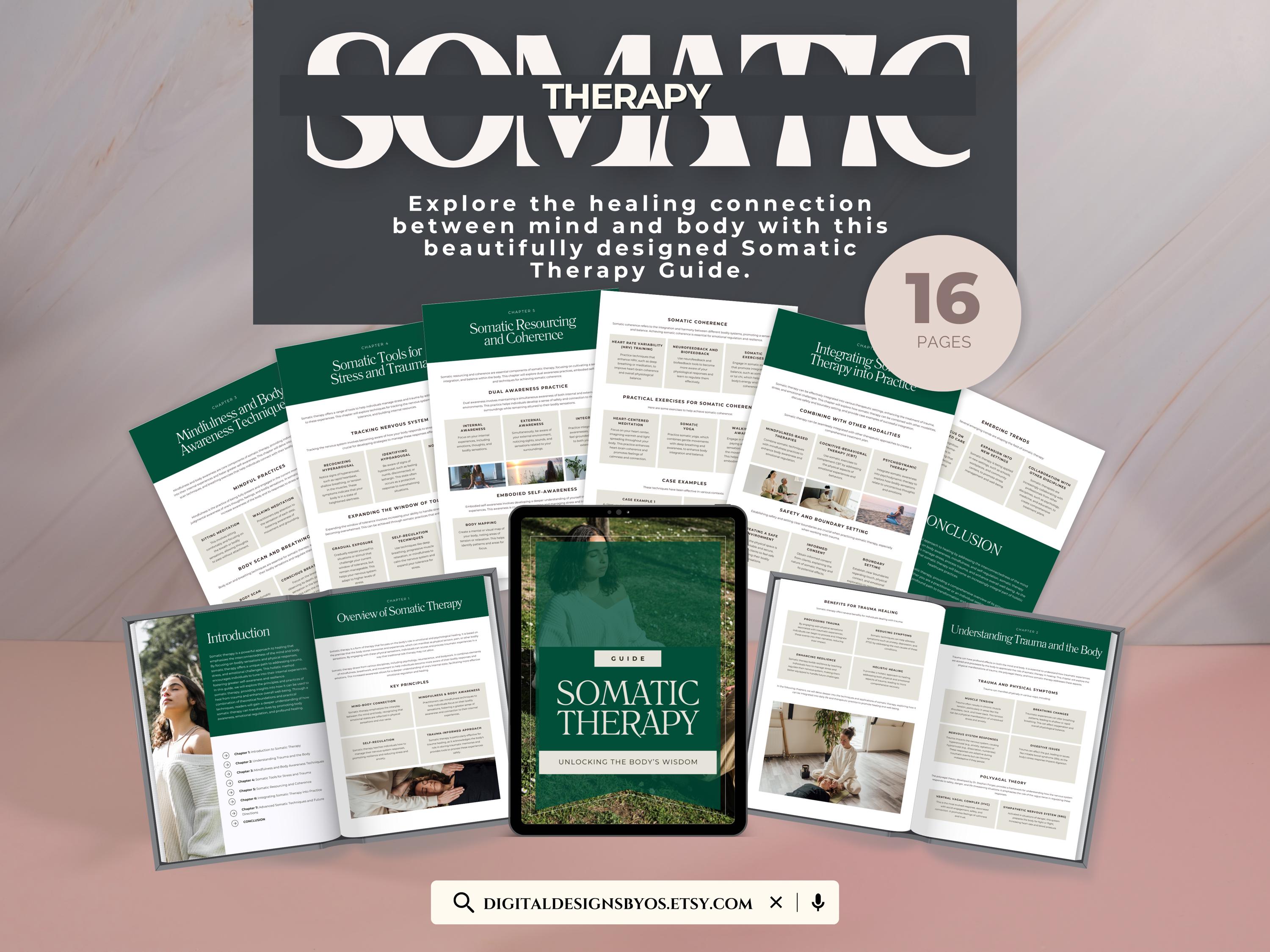 Somatic Therapy Guide Canva Template | 16 Editable Pages for Trauma ...