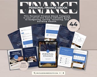 Persönliche Steuern E-Book-Anleitung Canva Template | Druckbare eBook | Erfolgreicher Planer | Arbeitsblatt für finanzielle Ziele