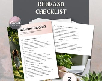 Rebrand Checklist Canva Template | Branding Strategy & Launch Checklist