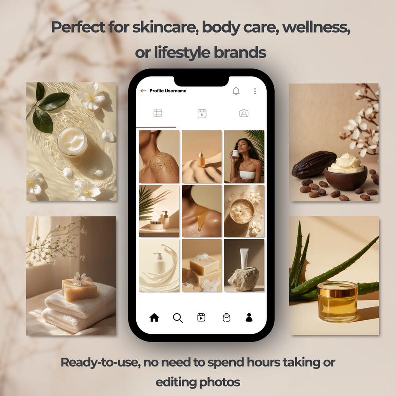 Perfect for skincare, body care, wellness, or lifestyle brands
✔️ Ready-to-use — no need to spend hours taking or editing photos
✔️ Two optimized sizes for versatile posting
✔️ Beginner-friendly with helpful Canva tips included
