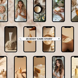 25 body care story size 
All images are fully editable in Canva, no Photoshop needed! We’ve even included a Beginner Canva PDF Guide to help you get started effortlessly, even if you’re new to design.