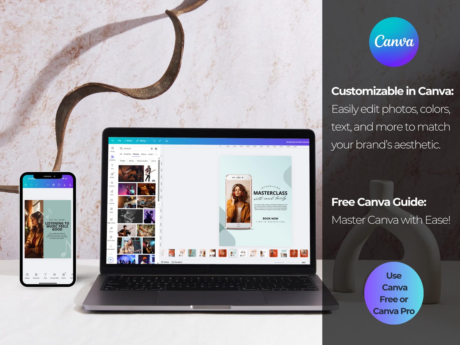 30 Musician Instagram Post Canva Templates | Social Media Templates for ...