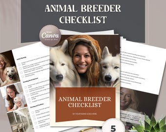 Animal Breeder Checklist Printable | Editable Canva Template