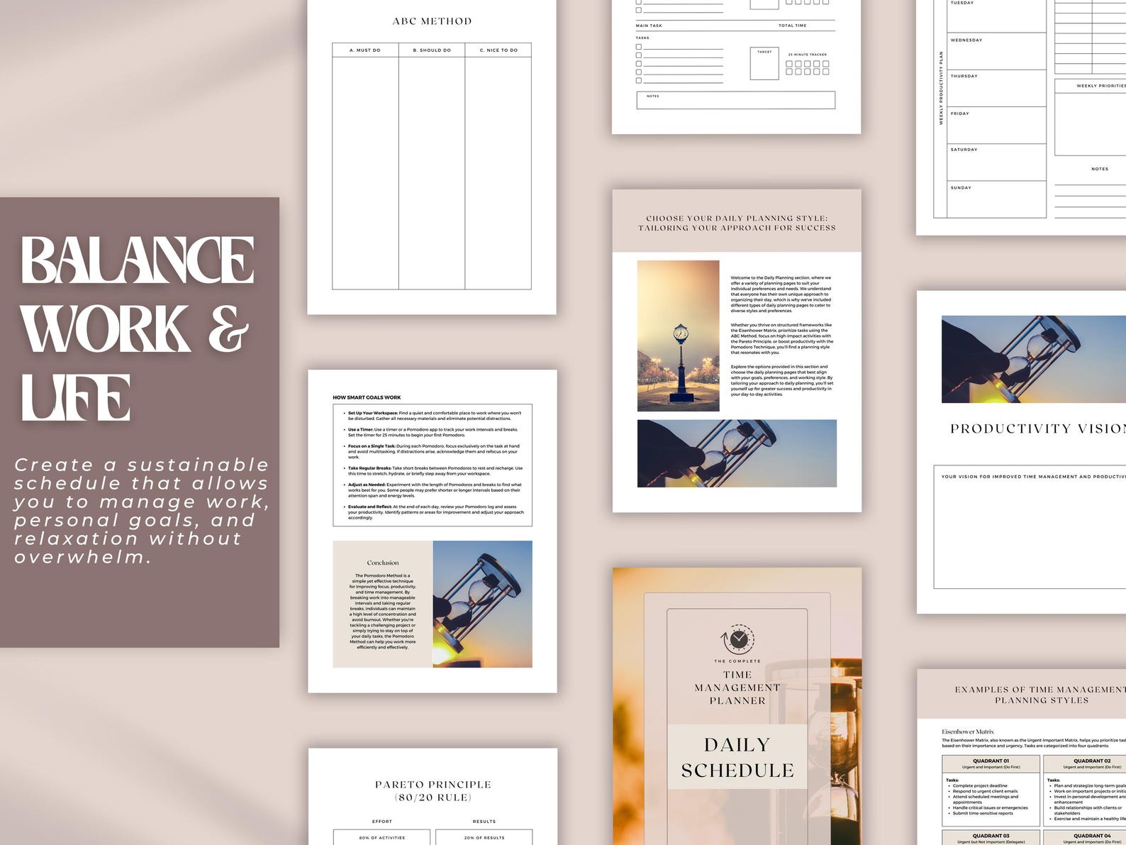 Ultimate Time Management Guide, Productivity Planner | 57-page Goal ...