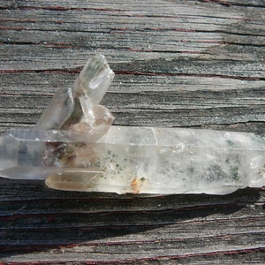 Large Red & Green Phantom Quartz Crystal Speciman 50 gm China image 1