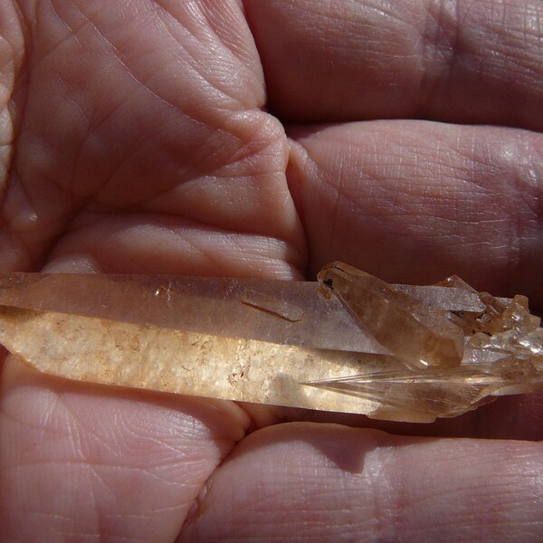 Red Lemurian Seed Quartz Crystal Point - Natural