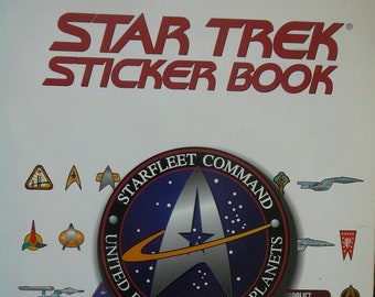 RARE - The Star Trek Sticker Book by Michael Okuda, Doug Drexler & Denise Okuda - Collectible