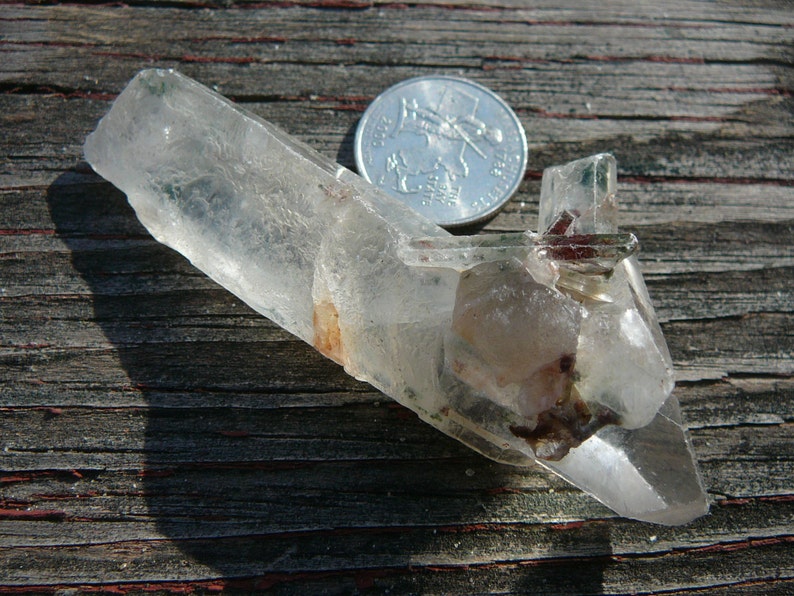 Large Red & Green Phantom Quartz Crystal Speciman 50 gm China image 3