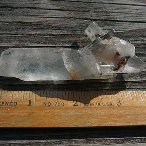 Large Red & Green Phantom Quartz Crystal Speciman 50 gm China image 4