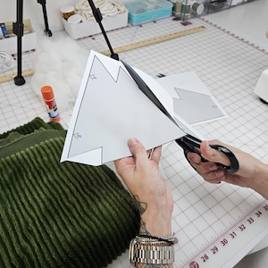 Digital Instruction and Sewing Pattern DIY Fabric Fluffy Christmas Tree Pillow Tutorial Instruction in English French Spanish image 5