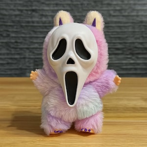 Halloween Labubu Accessory, Scream Mask For 6.5&#39;&#39; Doll With Ears, Scary Labubu Mask, Horror Doll Costume, We Sell Accessories Not Labubu