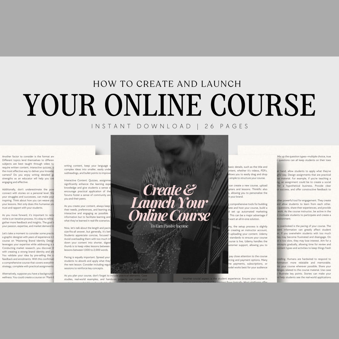 Create & Launch Your Online Course | Step by Step Guide | Passive ...