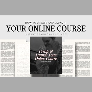 Create & Launch Your Online Course | Step By Step Guide | Passive Income | eBook