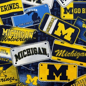 Tissu en coton du Michigan, 1 mètre, nouveau tissu de football