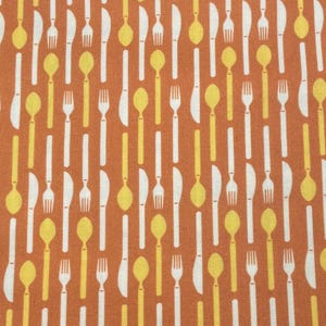 Food Trucks by Jeannie Pham Fabric NEW BTY Made for Cotton paintbrush Studio Fabrics Cook Foodie Fabric Apron Fabric Spoons Forks Knives