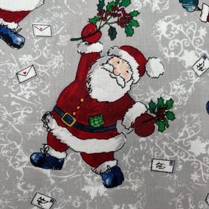 Santa Mail Christmas Cotton Fabric NEW 1 Yard- Christmas Fabric   Holiday Fabric