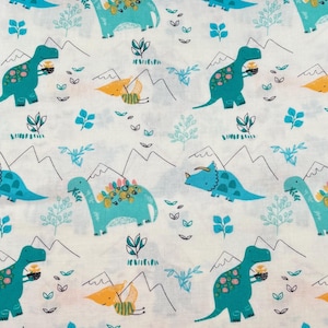 Dinosaur Mountian Range by Magic  Moon Cotton Fabric BTY NEW  Dinosaurs TRex Fabric Dinosaur Quilt Dinosaur Craft