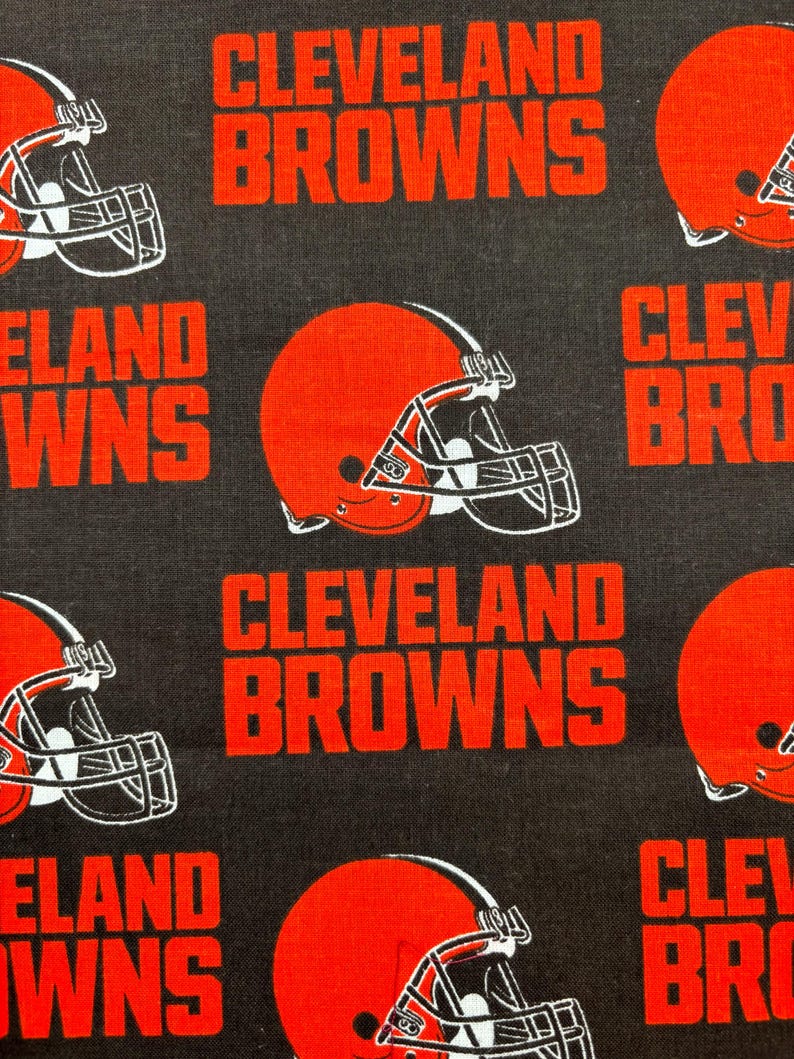 Cleveland Cotton Fabric Sold by the Yardnew Football Fabric BTY - Etsy