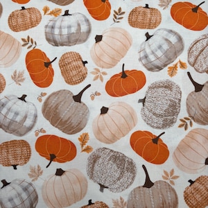 Pumpkin Patch Textured Cotton Fabric NEW By The Yard Fall Pumpkin Fabric Farmhouse Pumpkin Fabric Fall Fabric