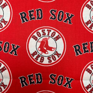 Boston Red Socks  Cotton Fabric 1 Yard NEW MLB Socks Fabric-Extra Wide