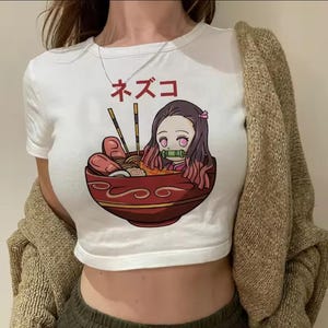 Anime Women Crop Top