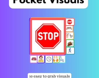Effets visuels de poche, mini-cartes de communication, visuels de cordon en déplacement, éducation spécialisée, cordon ACC, panneaux de communication visuels, édition spéciale