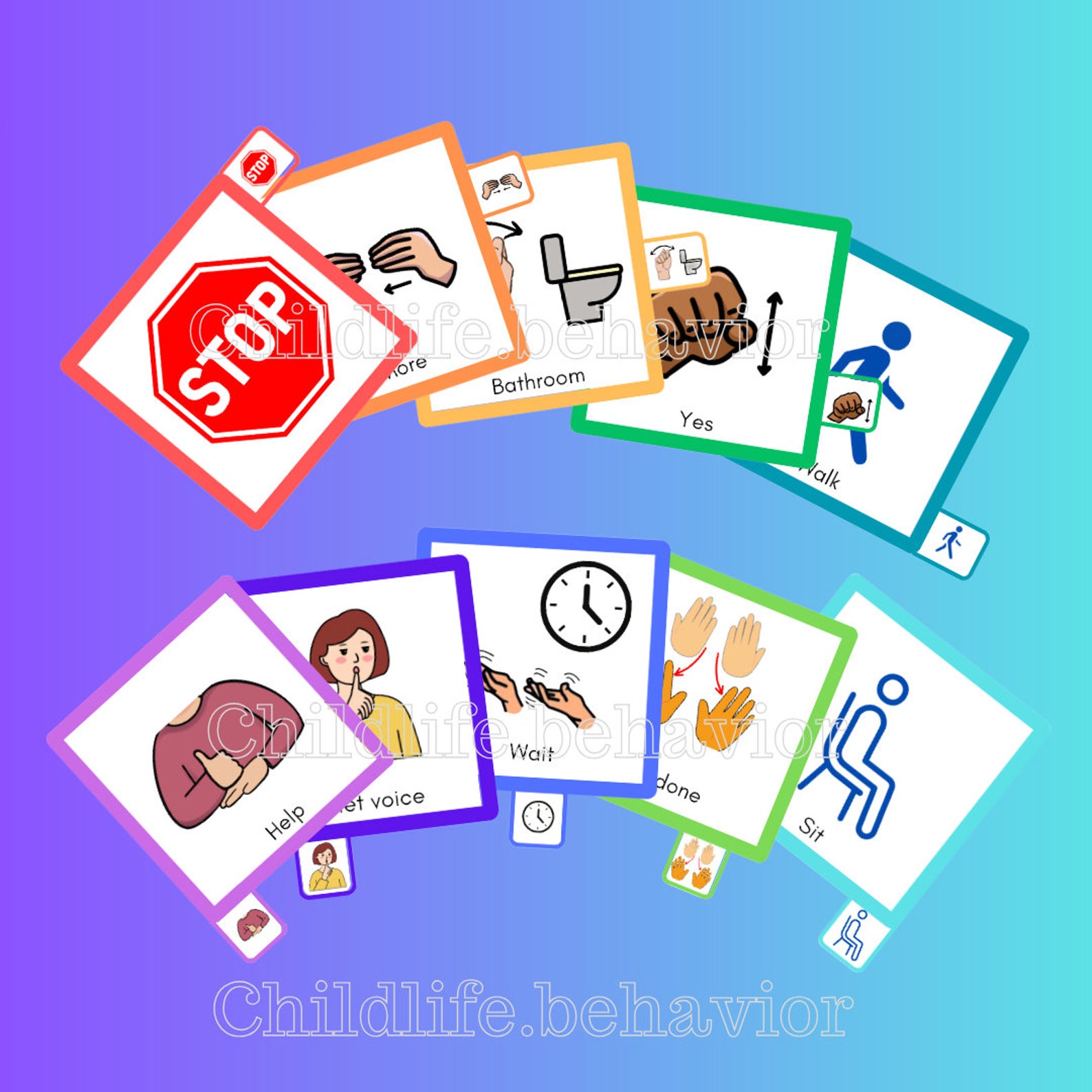 Pocket Visuals, Mini Communication Cards, Lanyard Visuals on the Go ...