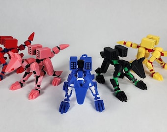 Pax K9 Mini Figure – 3D Printed Action Figure, with Missile Pods