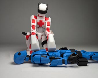 Pax Four "The Medic" Dummy 13 Action Figure (1.5x Scale) 3D Printed FULLY ASSEMBLED