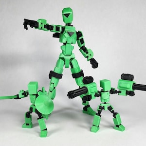 Figura de acción Pax Three "La Triple Amenaza" 13 (escala 1,5x) con 2 Pax Minis impresa en 3D. TOTALMENTE ENSAMBLADA.