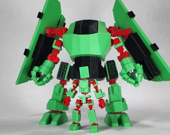 Pax Libra Mech with Pax Mini (Dummy 13) Action Figure 3D Printed FULLY ASSEMBLED