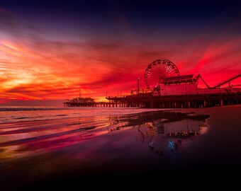 Smoke makes for a beautiful sky. Santa Monica.