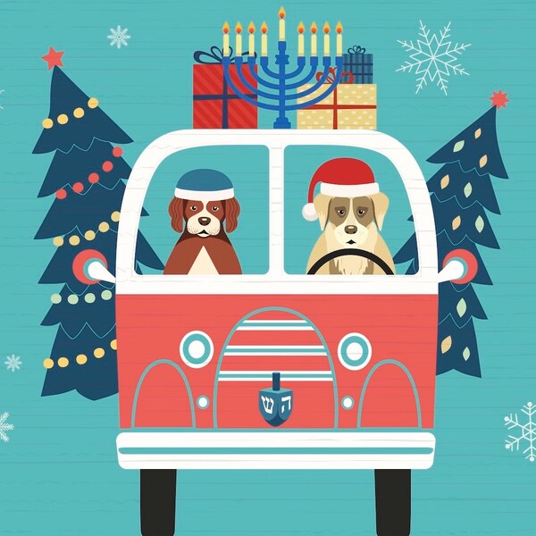 Hanukkah Christmas Cards Etsy