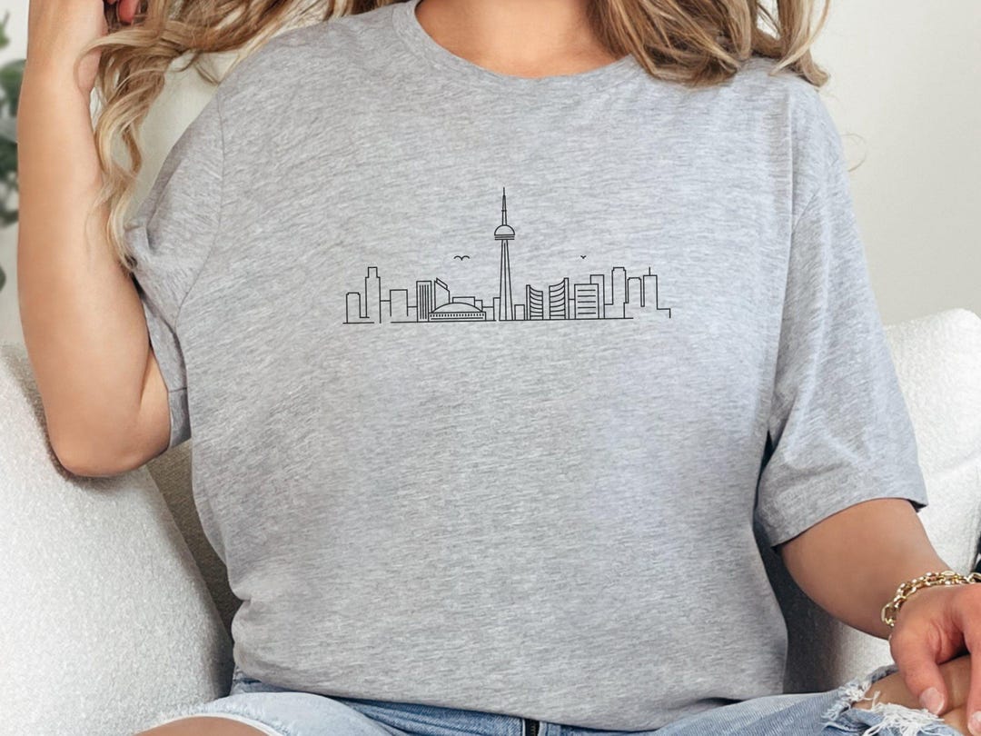 Toronto Skyline T-shirt, Cityscape Graphic Tee, Urban Landscape Shirt ...