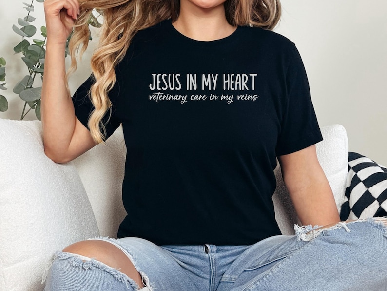 Jesus In My Heart T-shirt, Inspirational Quote Tee, Faith-Based Apparel, Christian Clothing, Spiritual Gift Idea