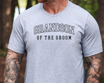 Grandson of the Groom T-Shirt, Wedding Party Shirt, Ring Bearer Alternative Gift, Family Wedding Apparel, Groom's Grandson Tee